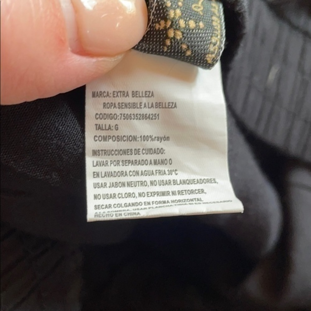 Extra Belleza Black Floral Embroidered Wide pants - Picture 5 of 8